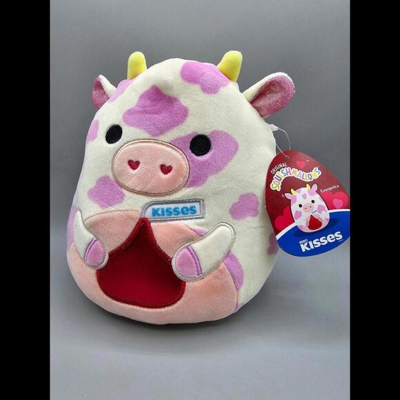 Squishmallows Other - 8” EVANGELICA Hershey’s Kisses COW Valentines Day Squishmallows